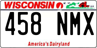 WI license plate 458NMX