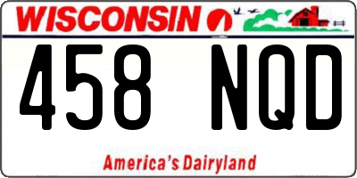 WI license plate 458NQD