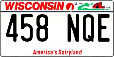 WI license plate 458NQE