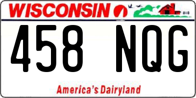 WI license plate 458NQG