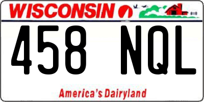 WI license plate 458NQL