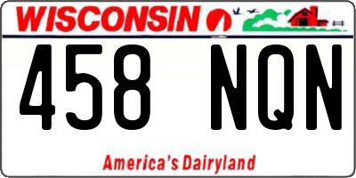WI license plate 458NQN