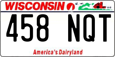 WI license plate 458NQT