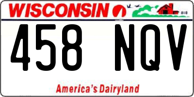 WI license plate 458NQV