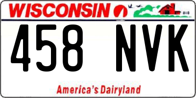 WI license plate 458NVK