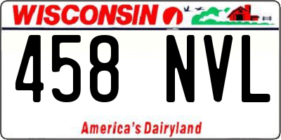 WI license plate 458NVL