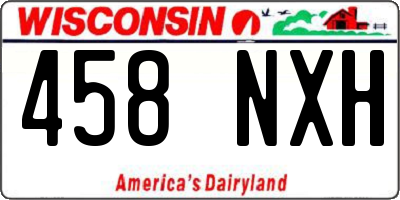 WI license plate 458NXH