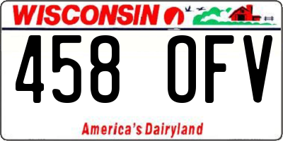 WI license plate 458OFV