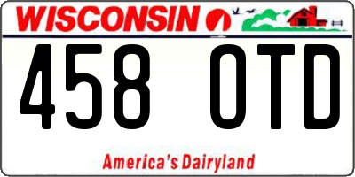 WI license plate 458OTD