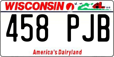 WI license plate 458PJB