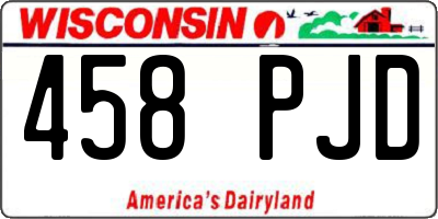 WI license plate 458PJD