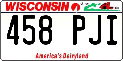 WI license plate 458PJI