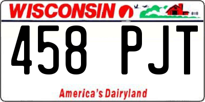 WI license plate 458PJT