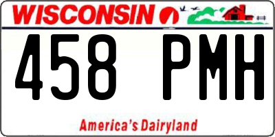 WI license plate 458PMH