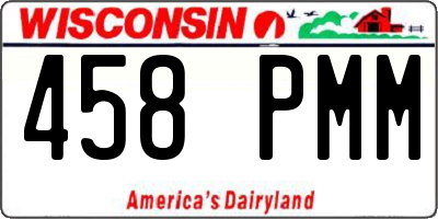 WI license plate 458PMM