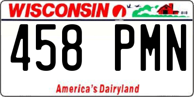 WI license plate 458PMN