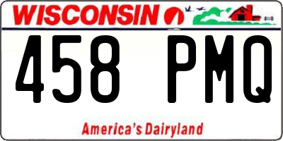 WI license plate 458PMQ