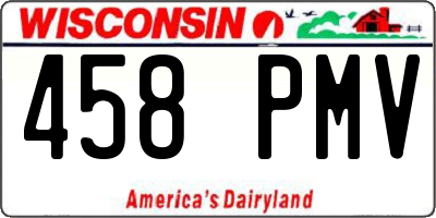 WI license plate 458PMV