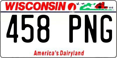 WI license plate 458PNG