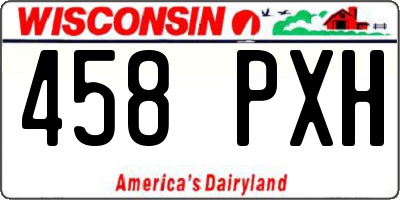WI license plate 458PXH