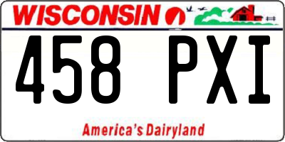 WI license plate 458PXI