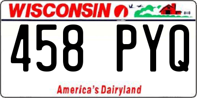 WI license plate 458PYQ