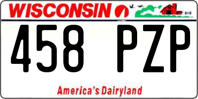 WI license plate 458PZP