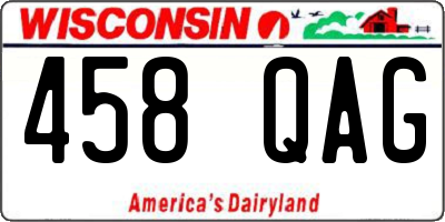 WI license plate 458QAG