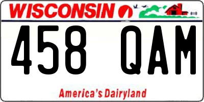 WI license plate 458QAM