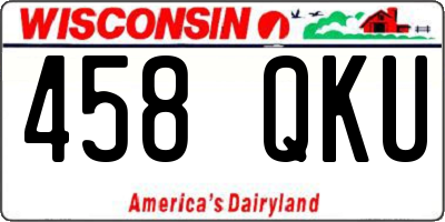 WI license plate 458QKU