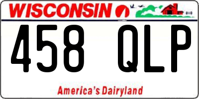 WI license plate 458QLP