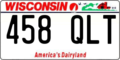 WI license plate 458QLT