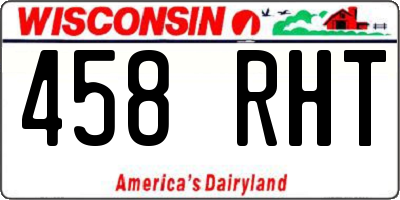 WI license plate 458RHT