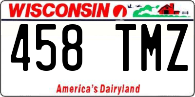 WI license plate 458TMZ