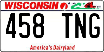 WI license plate 458TNG