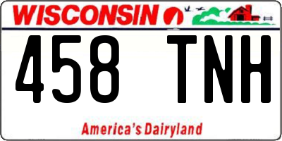 WI license plate 458TNH