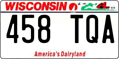 WI license plate 458TQA