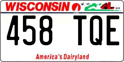 WI license plate 458TQE