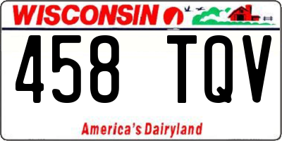 WI license plate 458TQV