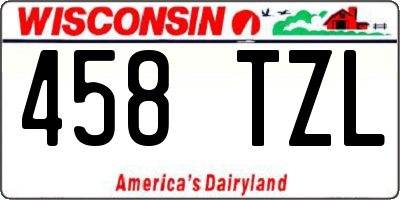 WI license plate 458TZL