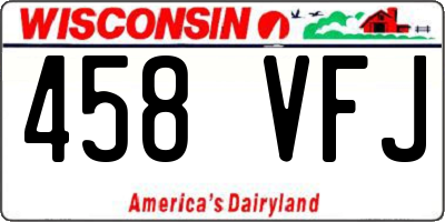 WI license plate 458VFJ