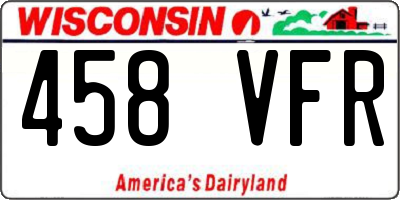 WI license plate 458VFR