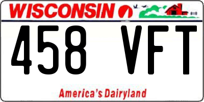 WI license plate 458VFT