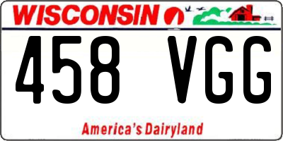 WI license plate 458VGG