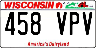 WI license plate 458VPV