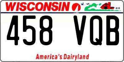 WI license plate 458VQB