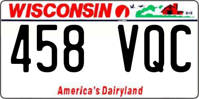 WI license plate 458VQC