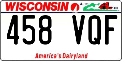 WI license plate 458VQF