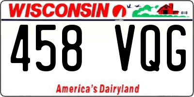 WI license plate 458VQG