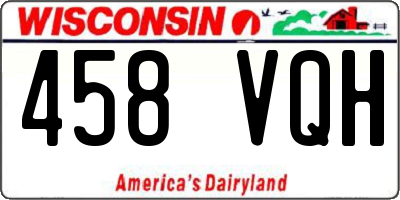 WI license plate 458VQH